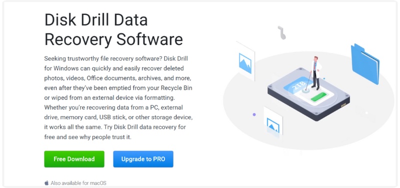 Software de restauração Disk Drill