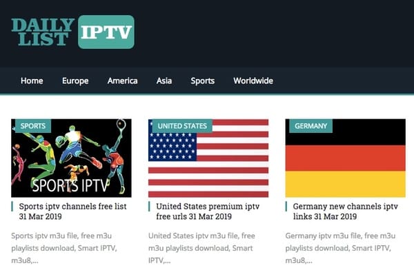 Lista diária de IPTV