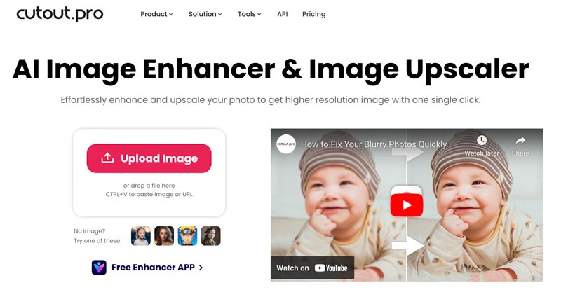 Cutout Pro AI Photo Enhancer Afiador Upscaler