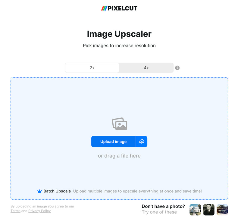 Pixelcut AI Image Upscaler on-line