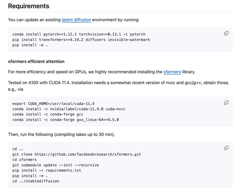 Stable Diffusion Version 2 Requirements