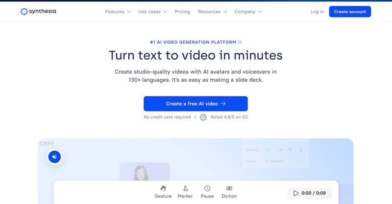 Synthesia.io Turn Text into Video