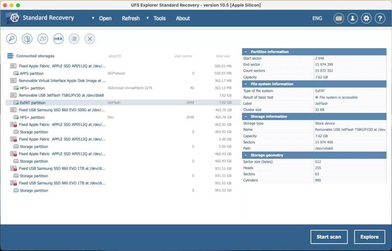 Ufs Explorer Standard Recovery Iniciar digitalização