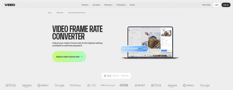 Veed Video Frame Rate Converter Online