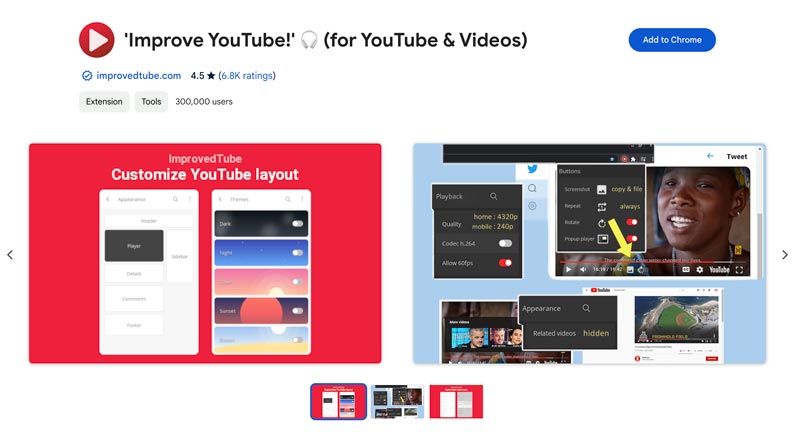 Improve Youtube Chrome Extension