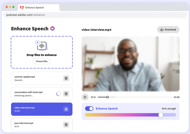 Voice Enhancer Adobe Podcast Enhance Speech