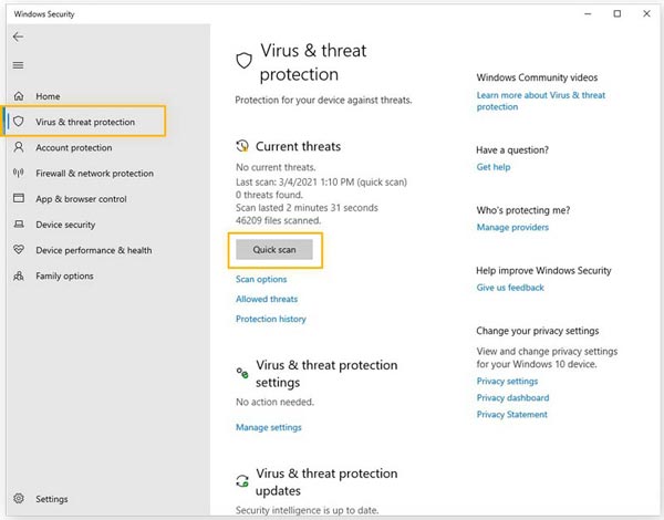 Detectar e escanear malware no Windows PC