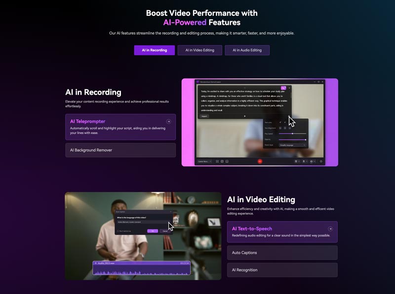 Wondershare DemoCreator AI Powered Features
