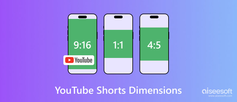 Dimensões dos curtas do YouTube