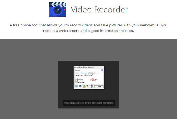 Gravador de Webcam de Vídeo Online