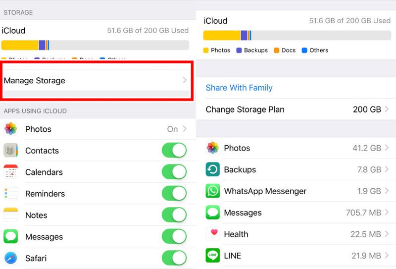 Check icloud Storage