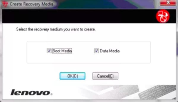 Criar unidade de recuperação Lenovo Windows 7
