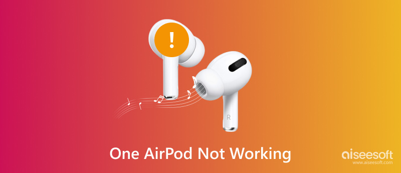 Um AirPod não está funcionando