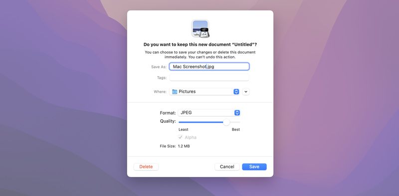 Captura de tela em tela inteira do Mac