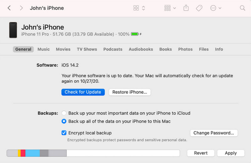 Use a atualização do Finder, atualização do iPhone solicitada