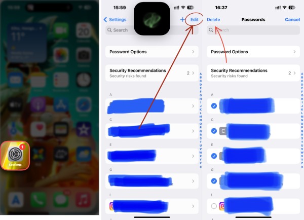 Como excluir a senha de preenchimento automático iPhone 14 Pro