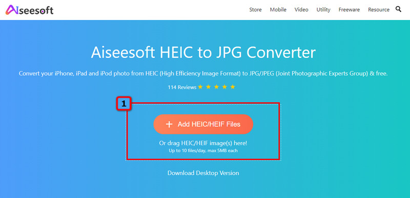 Carregar HEIC para converter em JPG