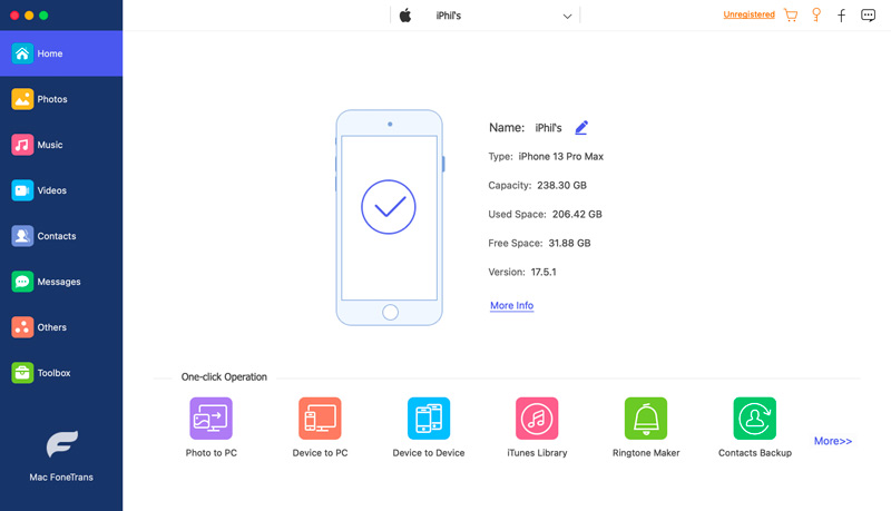 Connect iPhone 13 to Mac Fonetrans