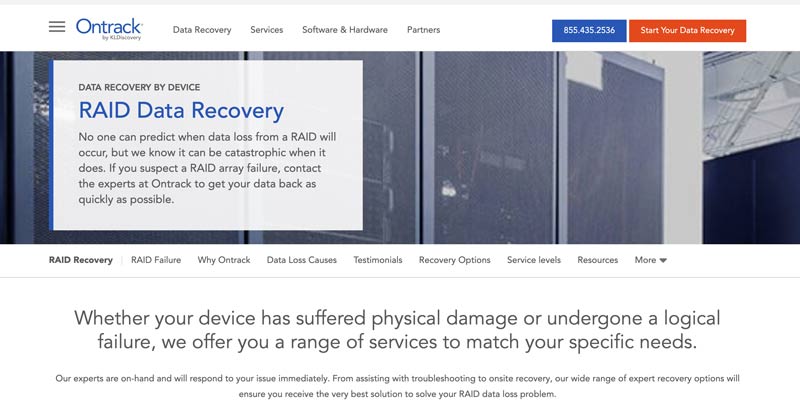 Ontrack Raid Data Recovery Services