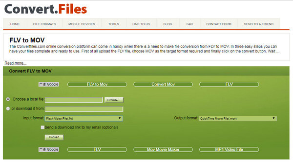 FLV para MOV on-line