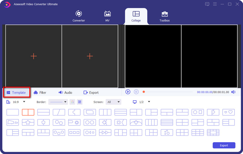 Selecione Layout Dividido